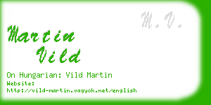 martin vild business card